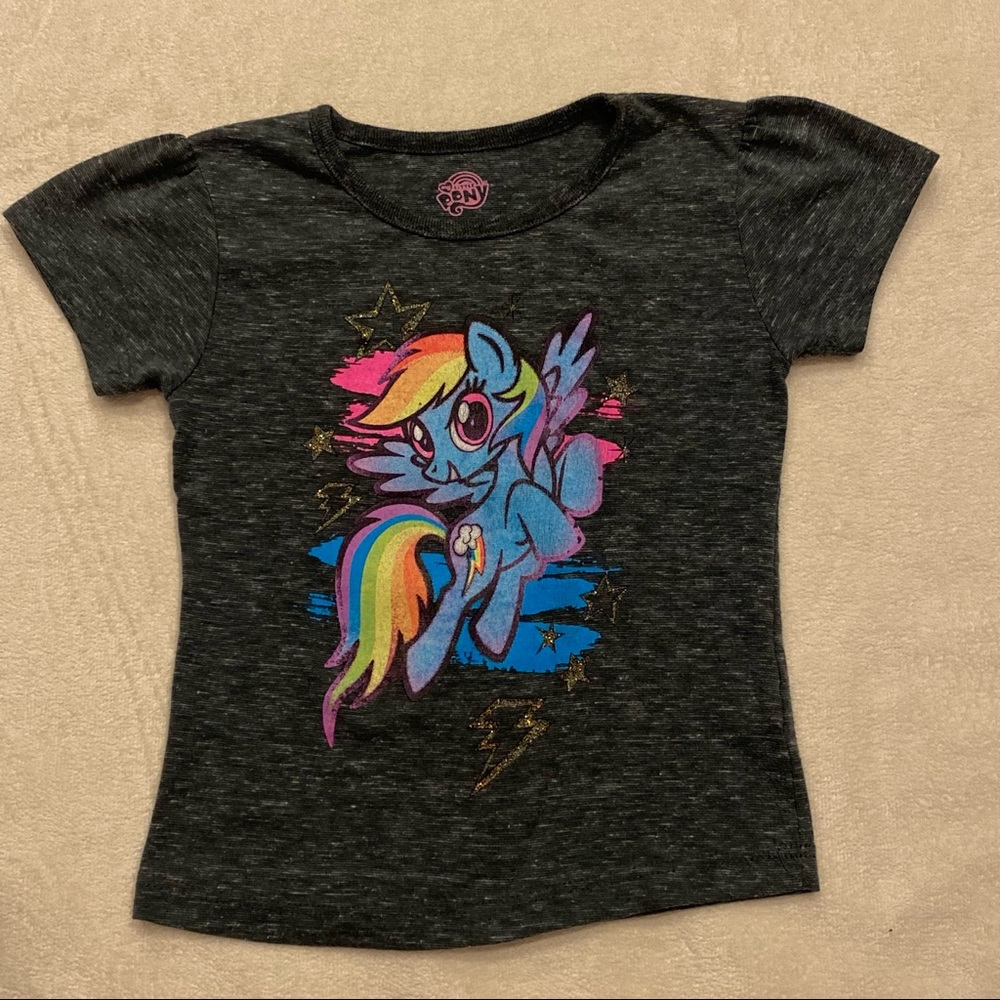 My Little Pony Toddler Gray Short Sleeve Shirt Size 2T